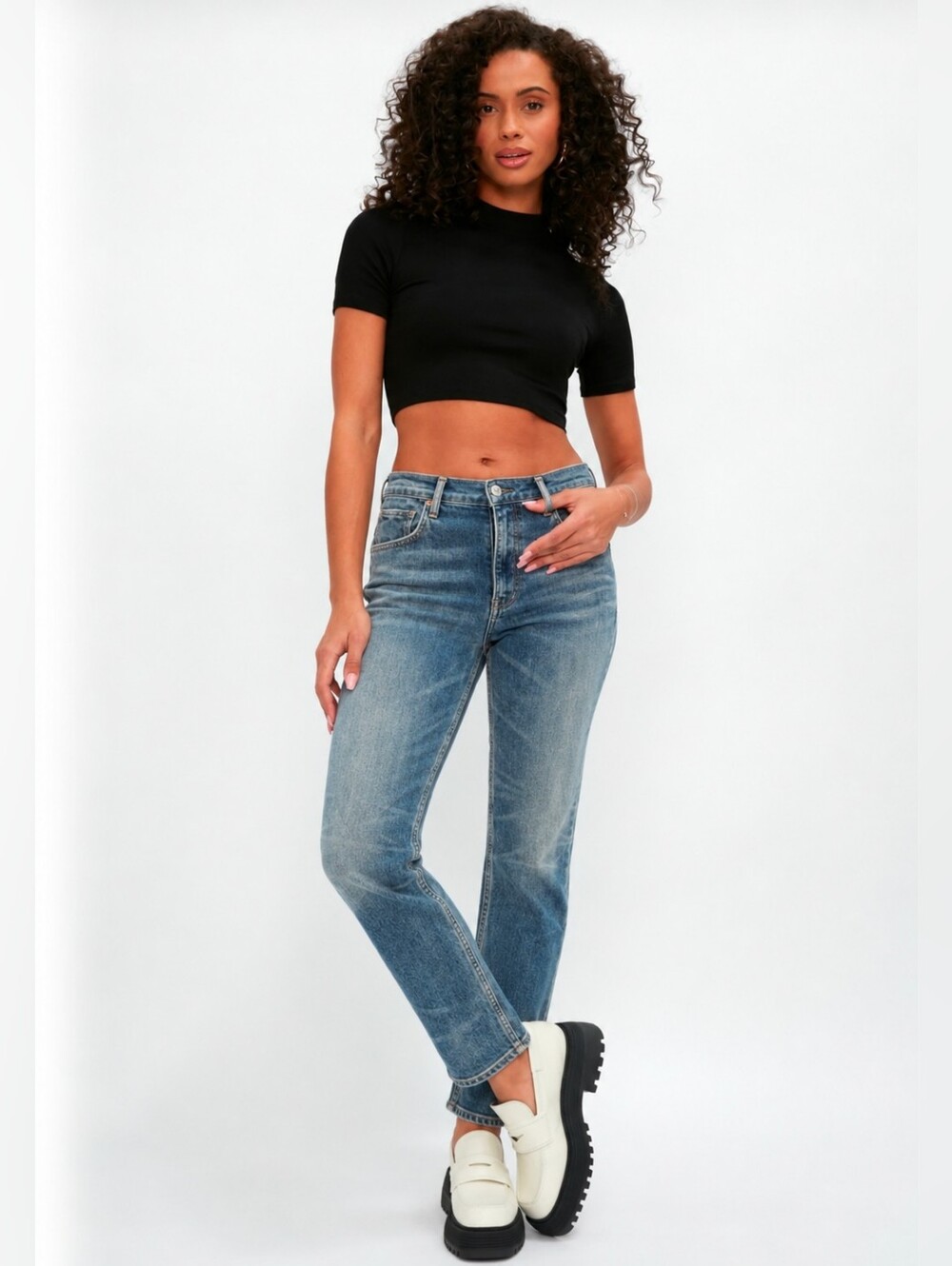 ❤️ NWOT! CITIZENS OF HUMANITY CAROLINE VINTAGE HIGH RISE STRAIGHT  LEG JEANS, 0